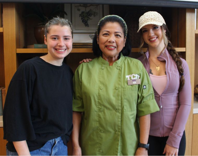 Competition winners, The Graham Girls, take a picture with Ms. Mae.